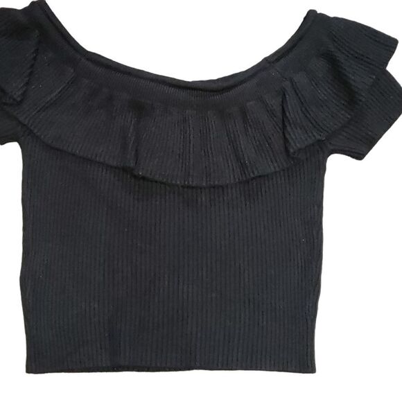 KIMCHI BLUE Off Shoulder Rib Knit Crop Top - Picture 3 of 9